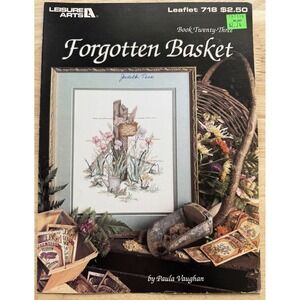 Forgotten Basket Cross Stitch Leaflet 718 Book 23 By Paula Vaughan Leisure Arts